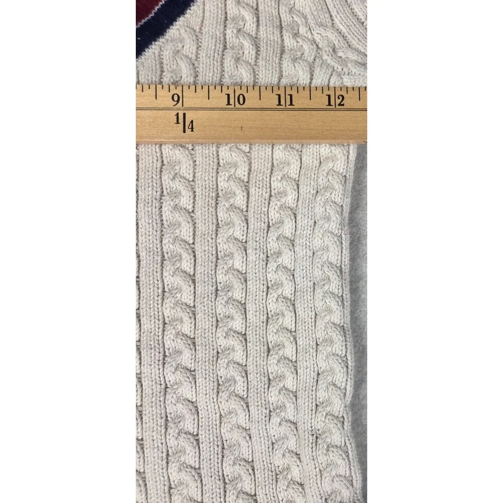 Polo Ralph Lauren Girls Cable Knit Sweater Dress Size 6 Ivory Cotton